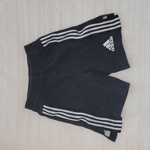 Adidas black cotton athletic shorts